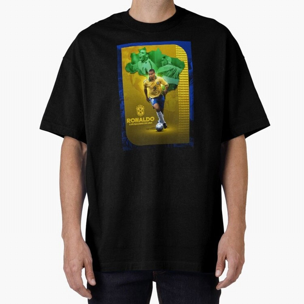 Ronaldo Lu¨ªs Naz¨¢rio de Lima O Fen?meno Brazil Football Legend Oversized T-Shirt Fuel Your Fan Pride for FIFA World Cup 2026 Group Stage Built around Messi, CR7 and Mbappe, England, France and Netherlands Energy, Soccer Culture, Superstar