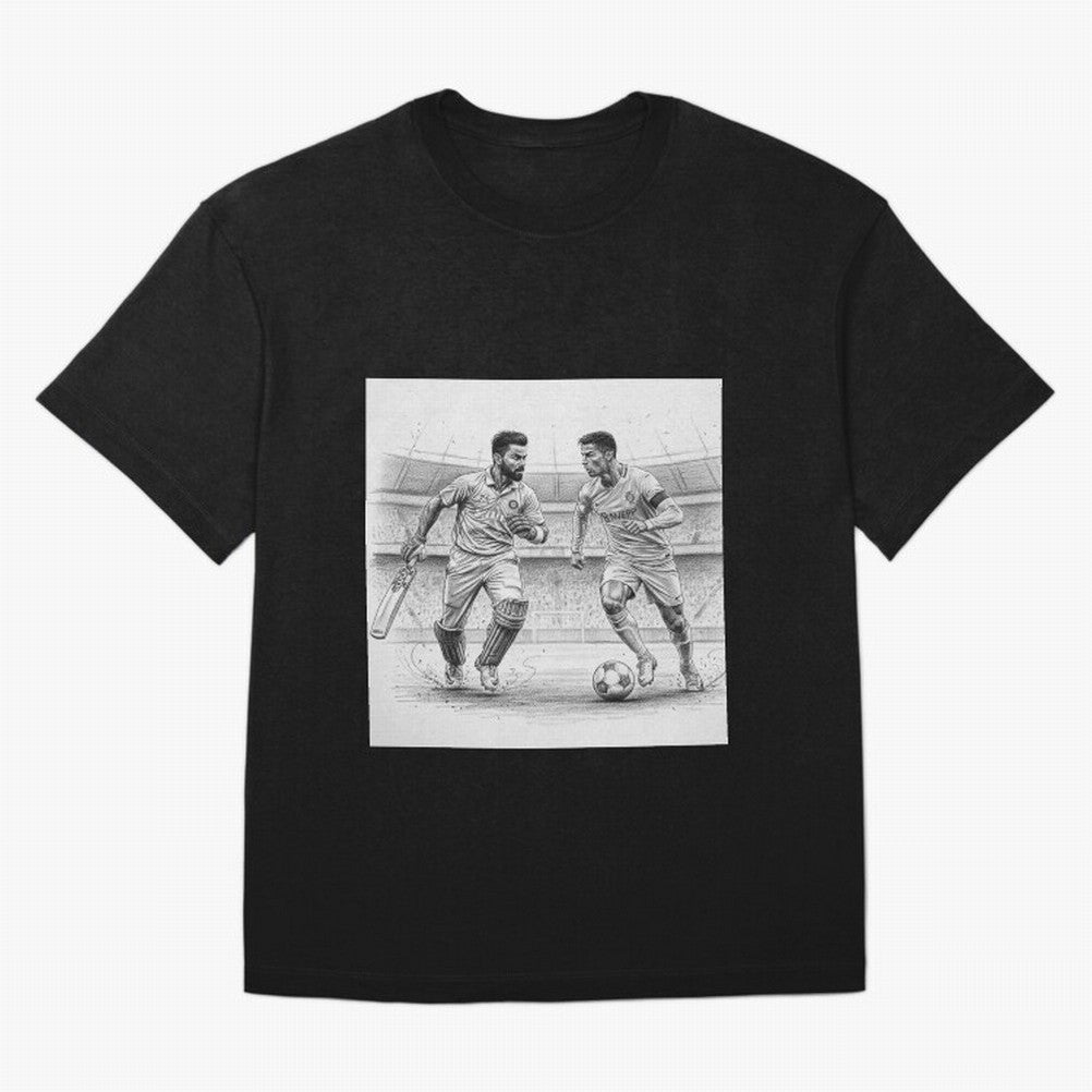 Virat and Ronaldo Oversized T-Shirt Celebrate the Biggest Stage of Match Day Hype around FIFA World Cup 2026 USA Canada Mexico, Messi, Neymar and Mbappe, England, Football Passion, Legendary Performances, Festival Vibes and Supporter Community;