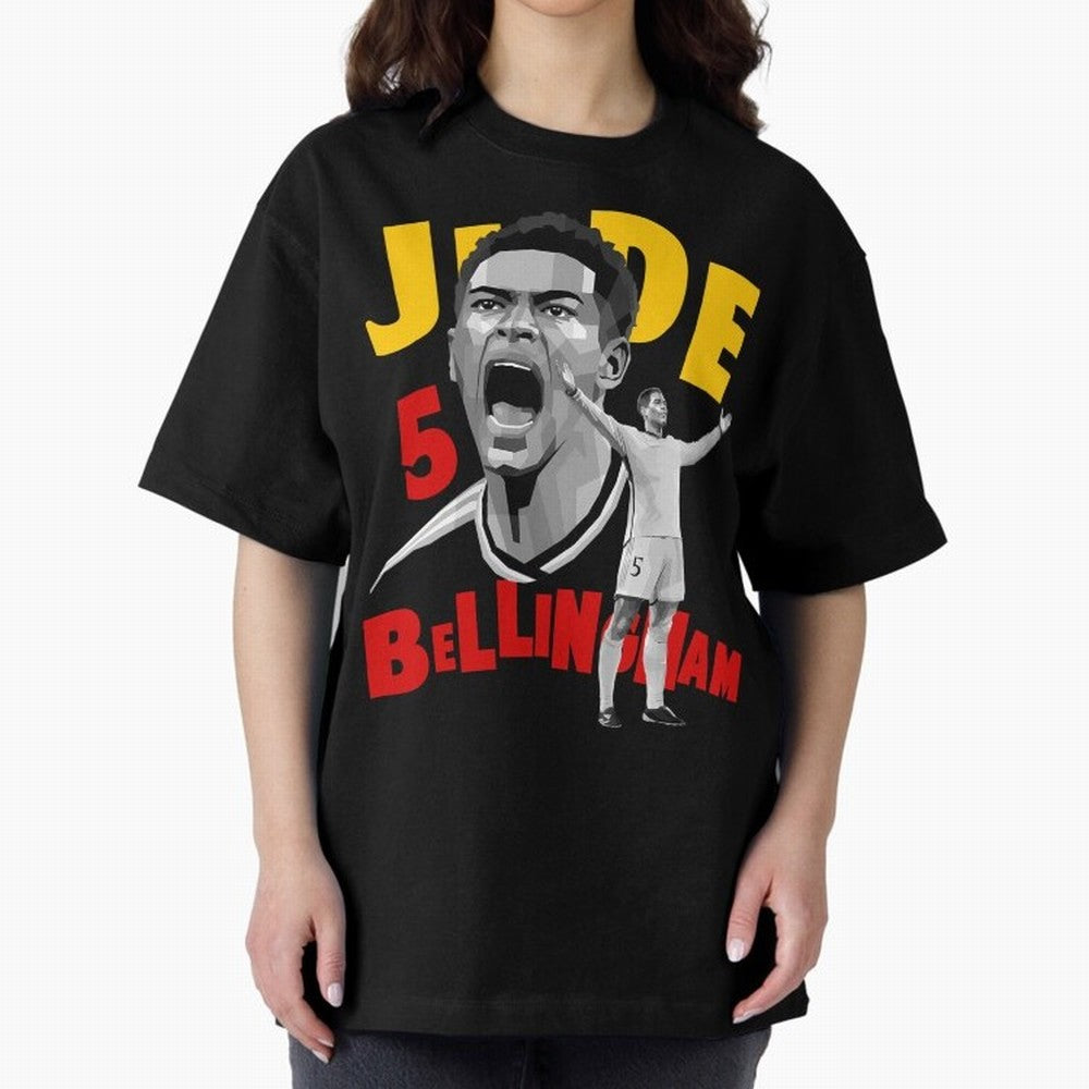 Jude Bellingham Oversized T-Shirt Relive the Noise and Pride of Global Football Passion for FIFA World Cup 2026, Made for CR7, England and Germany, Match Day Excitement, Supporter Culture, Golden Goals and Global Football Passion; Ideal for