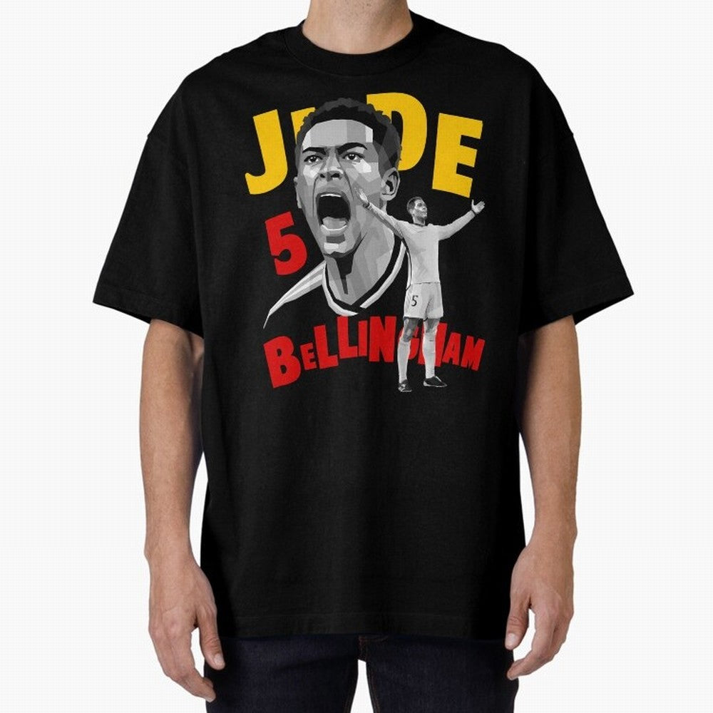 Jude Bellingham Oversized T-Shirt Relive the Noise and Pride of Global Football Passion for FIFA World Cup 2026, Made for CR7, England and Germany, Match Day Excitement, Supporter Culture, Golden Goals and Global Football Passion; Ideal for