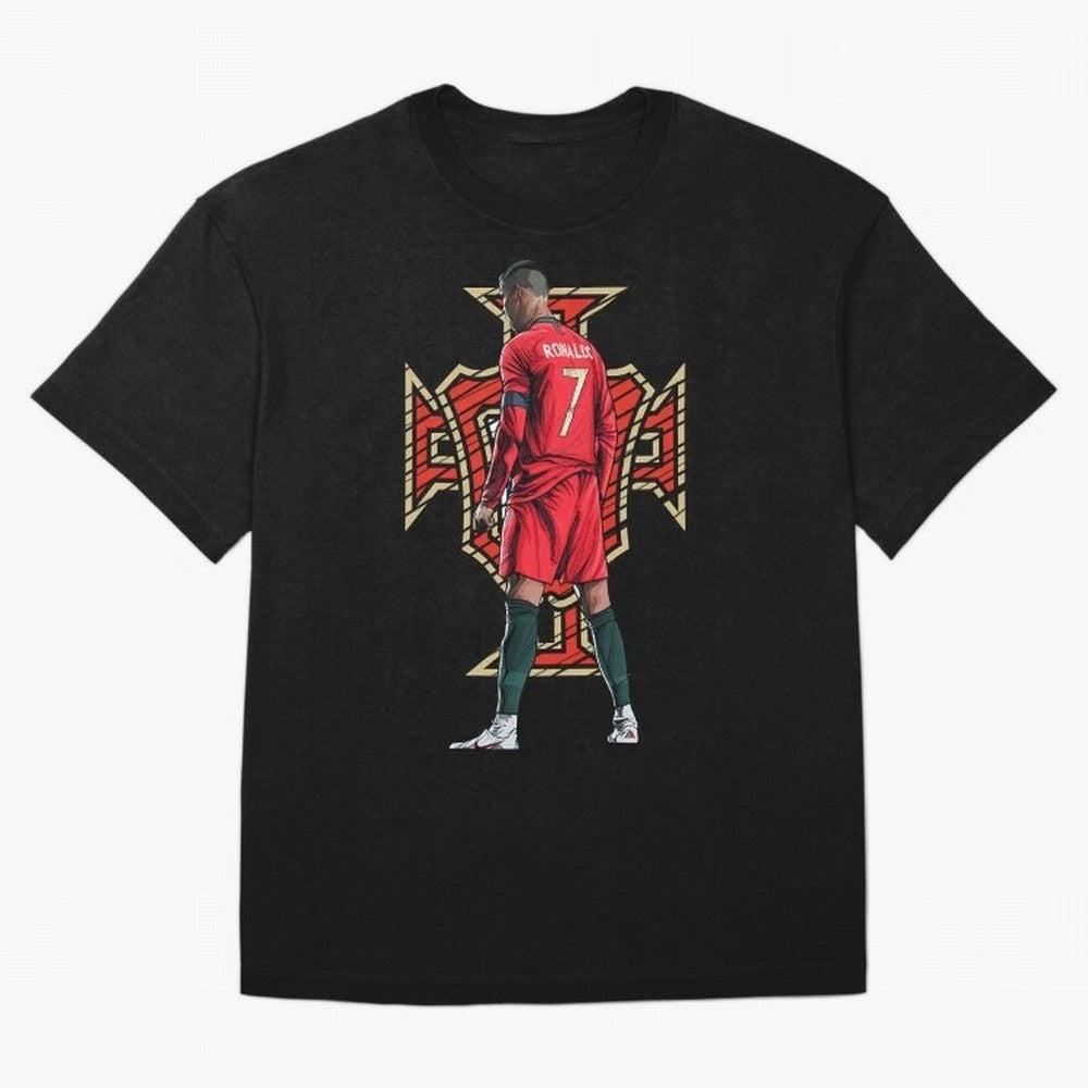 Portugal Ronaldo No.7 Artwork For Soccer Fans, Gift For Football Supporters Oversized T-Shirt Join the Global Buzz around Global Football Passion for FIFA World Cup 2026 USA Canada Mexico, Centered on Cristiano Ronaldo, Haaland and CR7, France,