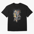 Cosmic Ronaldo Made of Star Stuff Artwork For Football Fans Gift For Soccer Enthusiasts Oversized T-Shirt Fuel Your Fan Pride for Global Football Passion for FIFA World Cup 2026, Featuring Messi and Cristiano Ronaldo, France, Football History,
