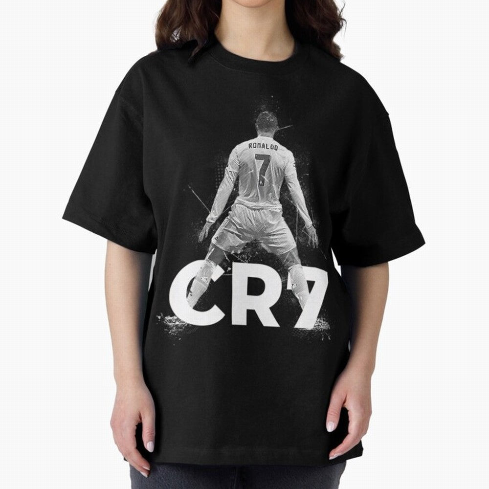 CR7 Ronaldo Celebration Artwork For Football Fans Gift For Soccer Enthusiasts Oversized T-Shirt Join the Global Buzz around FIFA World Cup 2026 Group Stage for Fans of Mbappe and Neymar and Germany, Bringing Global Supporter Spirit, Legendary