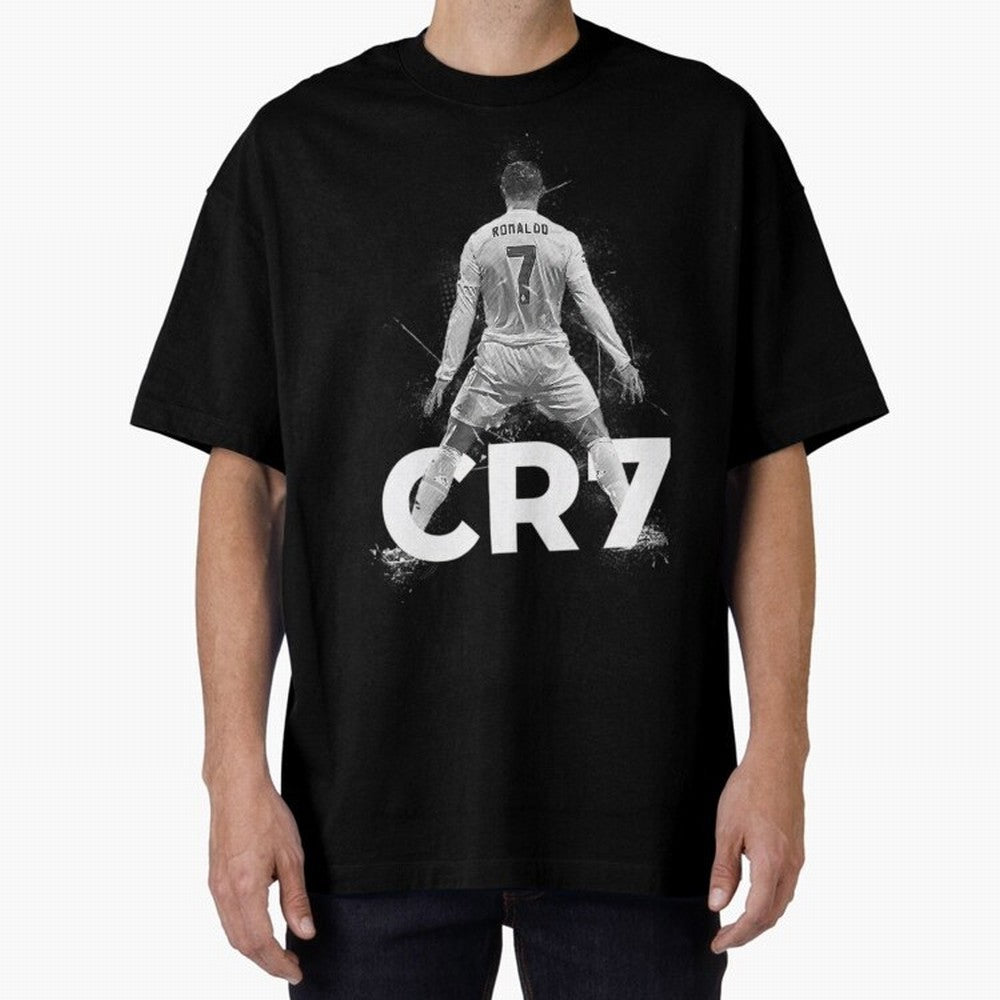 CR7 Ronaldo Celebration Artwork For Football Fans Gift For Soccer Enthusiasts Oversized T-Shirt Join the Global Buzz around FIFA World Cup 2026 Group Stage for Fans of Mbappe and Neymar and Germany, Bringing Global Supporter Spirit, Legendary