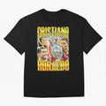Ronaldo Siuuu Celebration Silhouette Design For Football Fans, Gift For Soccer Enthusiasts Oversized T-Shirt Bring a Champion Mindset to FIFA World Cup 2026 Group Stage Filled with Messi, Neymar and Mbappe, Germany Energy, Stadium Memories,