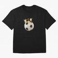 Soccer Ball with Kings Crown, Sticker Illustration Oversized T-Shirt Make Memories around FIFA World Cup 2026 USA Canada Mexico Capturing Messi, Neymar and Mbappe, Argentina, France and Brazil Energy, Global Supporter Spirit, Legendary Goals,