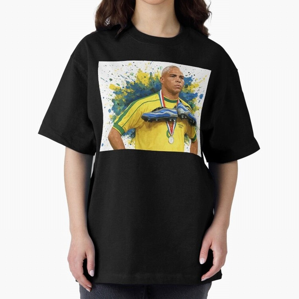 Ronaldo, O Fen?meno Oversized T-Shirt Turn Up for Global Football Passion for FIFA World Cup 2026 Group Stage, Made for Mbappe, Spain and Netherlands, Goal Celebration Energy, Supporter Heritage, Football Icons and Worldwide Tournament Joy; Great