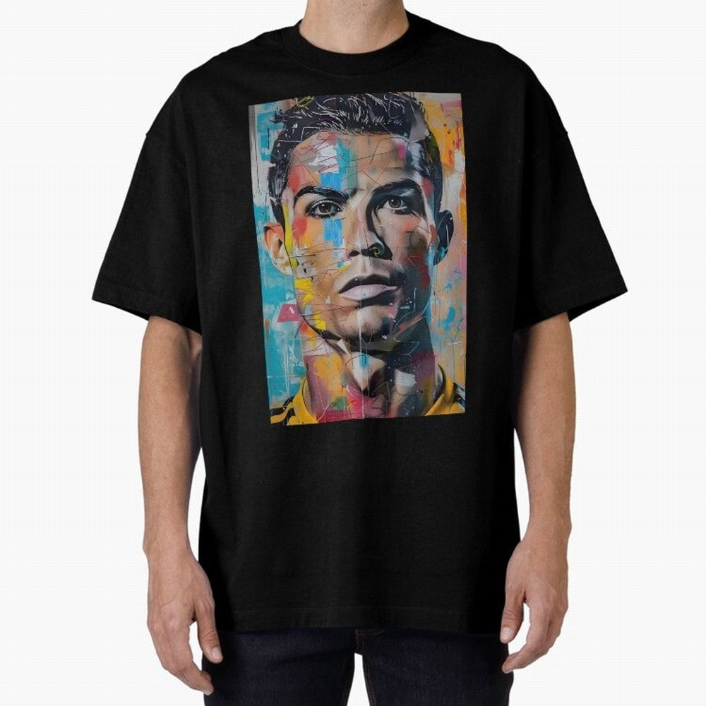 Christiano Ronaldo Oversized T-Shirt Celebrate National Team Dreams in FIFA World Cup 2026 Spirit, with France, Messi, Vintage Soccer Flavor, Modern Football Stars, National Flags and Final Night Emotion; Made for Collectors Who Enjoy Iconic