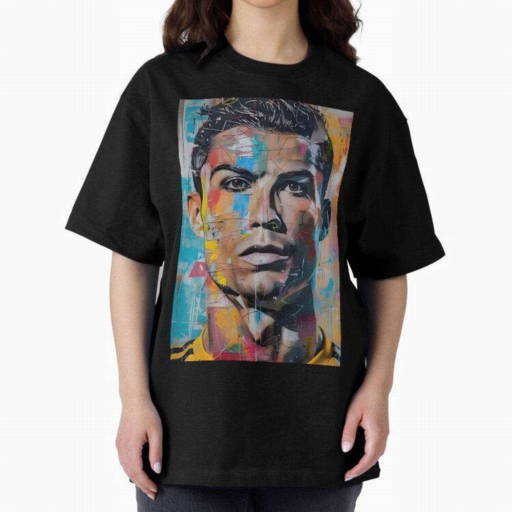 Christiano Ronaldo Oversized T-Shirt Celebrate National Team Dreams in FIFA World Cup 2026 Spirit, with France, Messi, Vintage Soccer Flavor, Modern Football Stars, National Flags and Final Night Emotion; Made for Collectors Who Enjoy Iconic