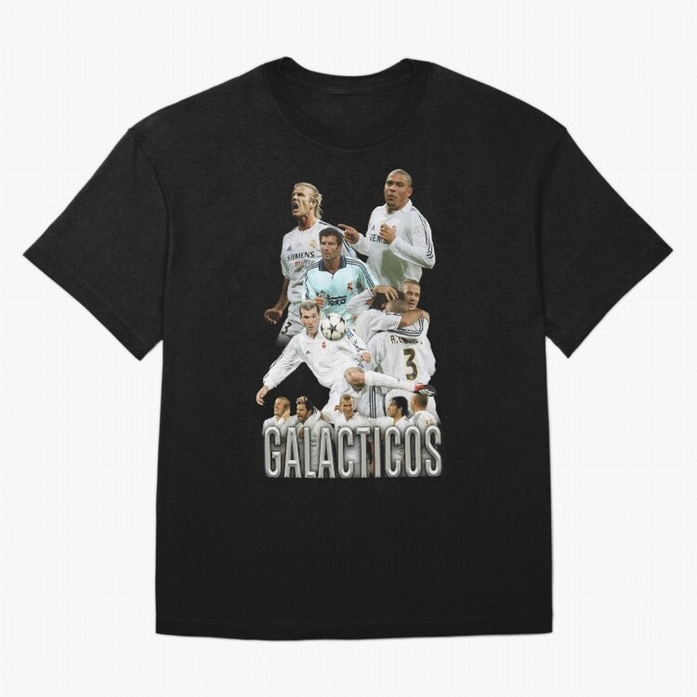 Real Madrid Galacticos Soccer Legends Collage Poster Oversized T-Shirt Capture Stadium Memories from Match Day Hype around FIFA World Cup 2026 USA Canada Mexico, Cristiano Ronaldo, Haaland and CR7, Argentina and Brazil, Football Festival