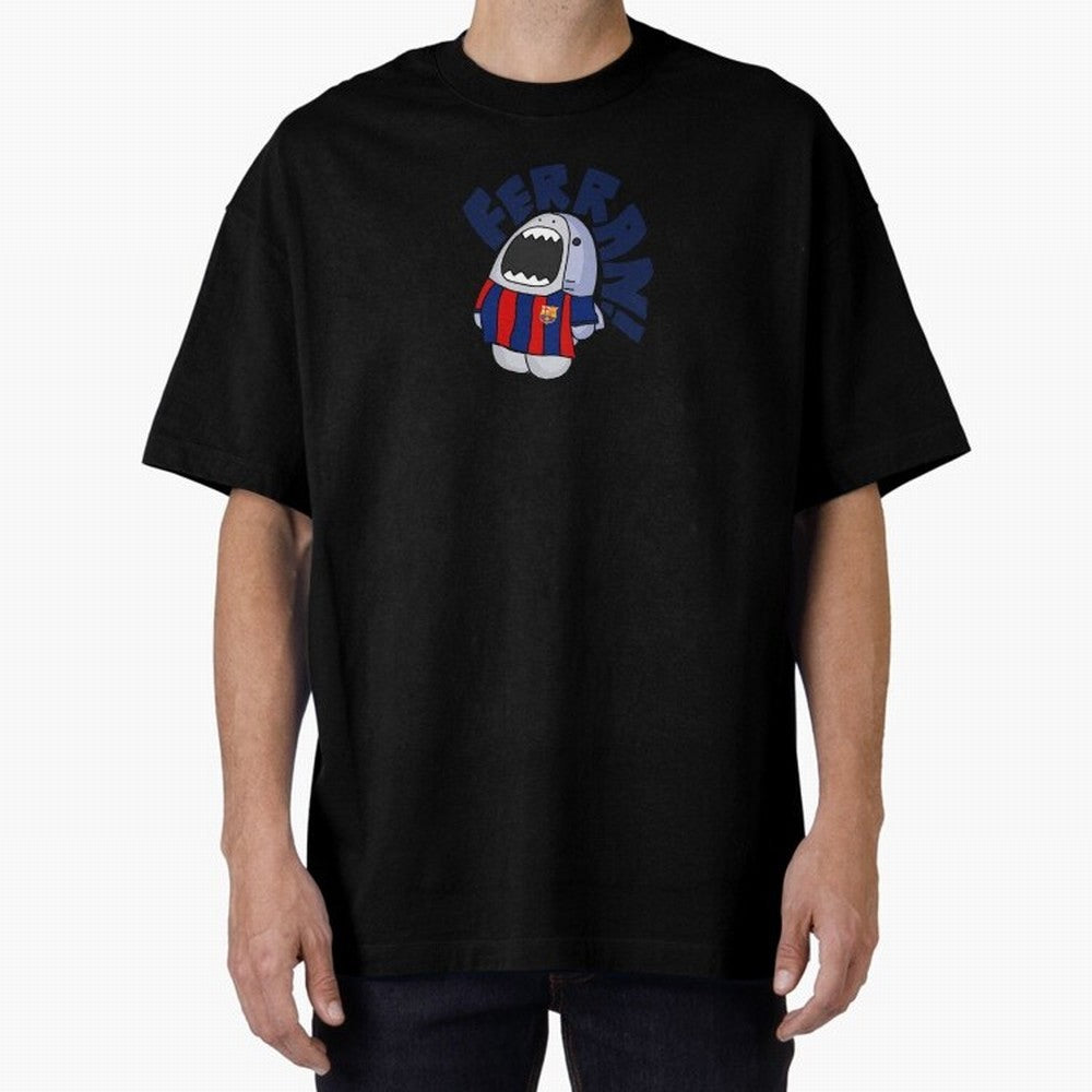 Ferran shark sticker Oversized T-Shirt Celebrate the Magic of FIFA World Cup 2026 Spirit, Filled with France and Portugal, Cristiano Ronaldo, Haaland and CR7, Goal Celebration Energy, Supporter Heritage, Football Icons and Worldwide Tournament Joy;