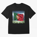 Portugal Flag 3D Football Design ¨C Supporters Portugal Oversized T-Shirt Celebrate Every Goal in FIFA World Cup 2026 Spirit, Made for Germany, Haaland and Mbappe, Classic Soccer Heritage, Championship Pressure, Fan Loyalty and International Pride;