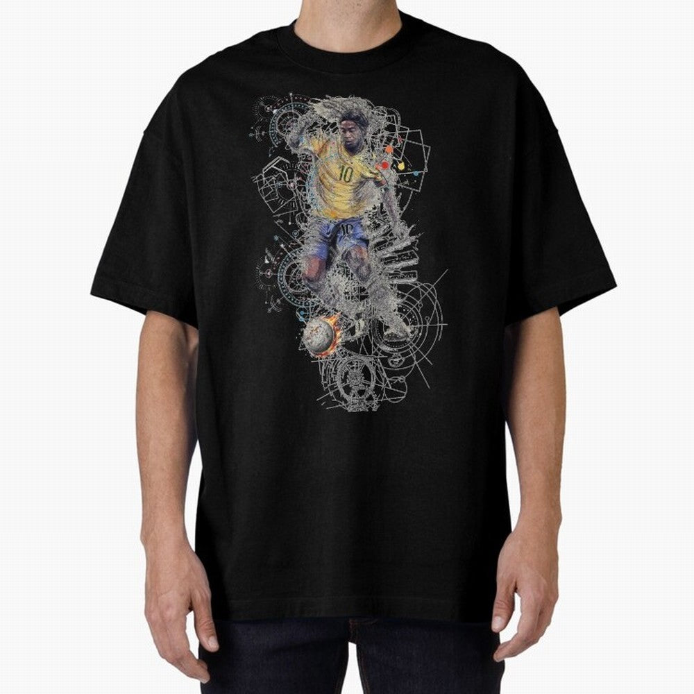 Ronaldo Football Playmaker Oversized T-Shirt Get Ready for the FIFA World Cup 2026 USA Canada Mexico Journey through Mbappe and Neymar Highlights, Argentina Pride, Vintage Soccer Flavor, Modern Football Stars, National Flags and Final Night