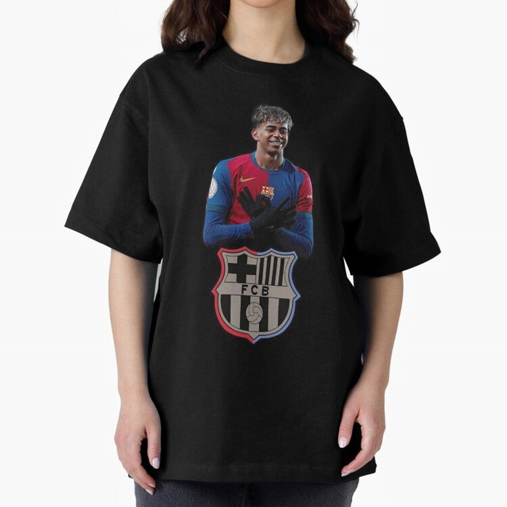 Lamine Oversized T-Shirt Support Iconic Players in Global Football Passion for FIFA World Cup 2026, Celebrating Messi and Cristiano Ronaldo, Germany, Match Day Excitement, Supporter Culture, Golden Goals and Global Football Passion; Ideal for Fans