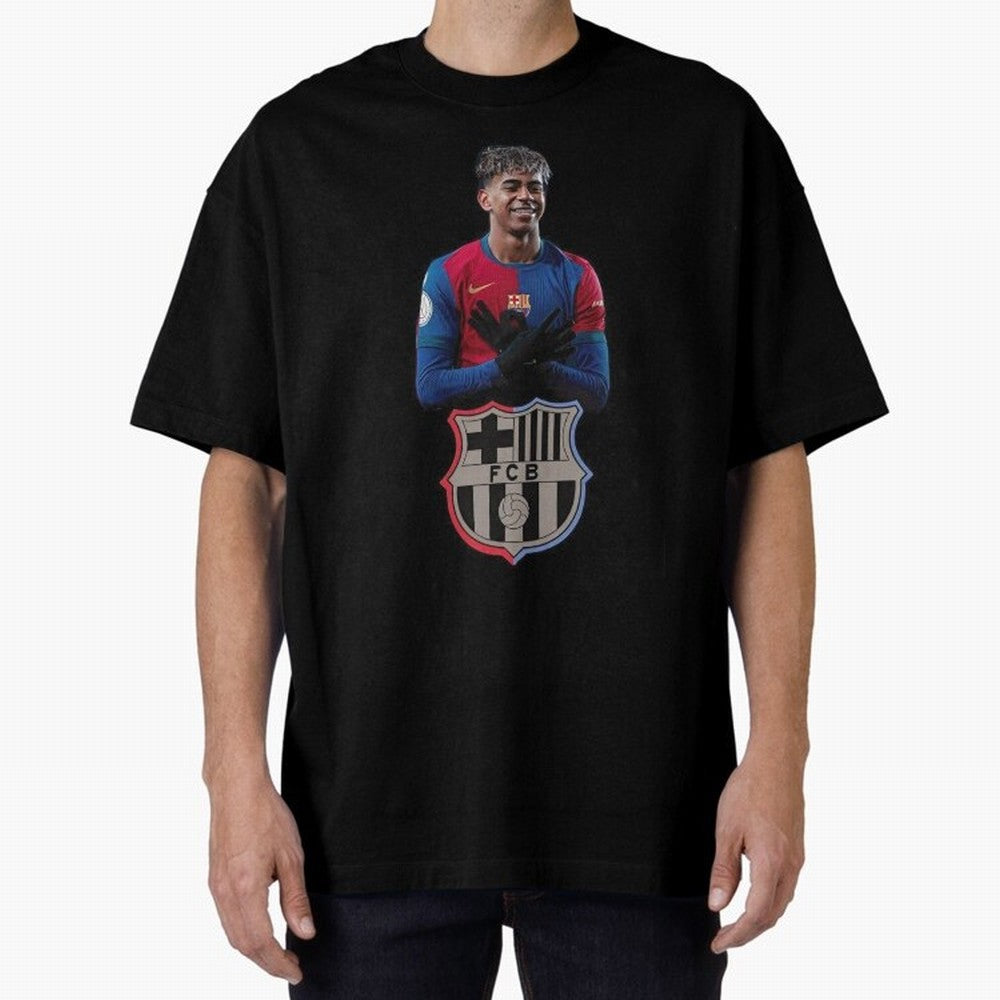 Lamine Oversized T-Shirt Support Iconic Players in Global Football Passion for FIFA World Cup 2026, Celebrating Messi and Cristiano Ronaldo, Germany, Match Day Excitement, Supporter Culture, Golden Goals and Global Football Passion; Ideal for Fans