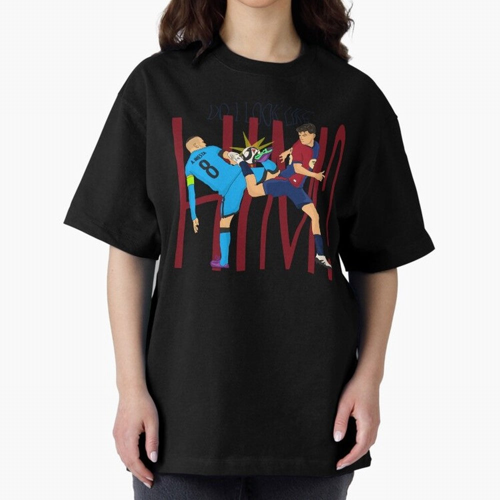 Iniesta and pedri the past and present Oversized T-Shirt Support the Legends of the FIFA World Cup 2026 Group Stage Journey through Messi, CR7 and Mbappe Highlights, Spain and Netherlands Pride, Soccer Culture, Superstar Moments, National Team