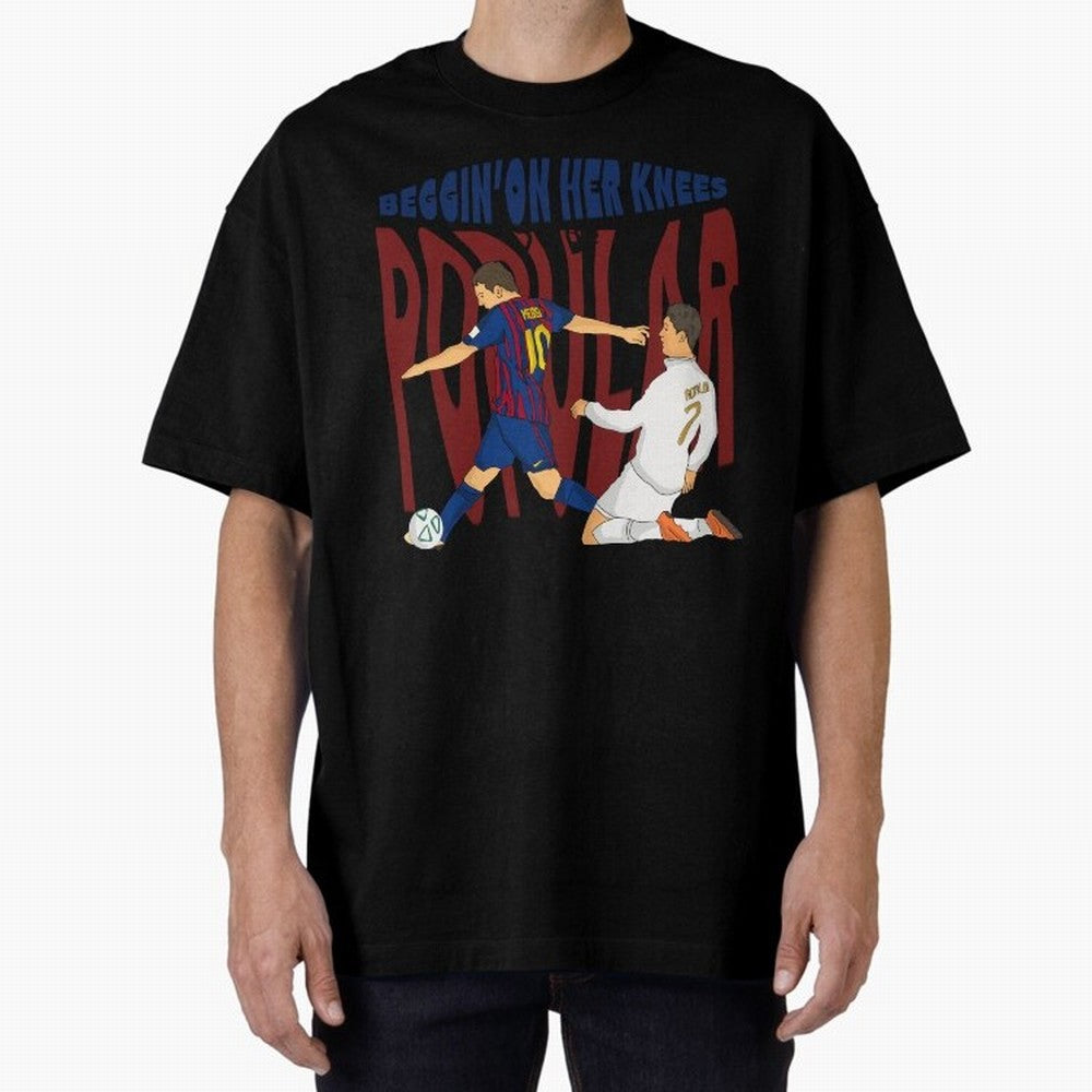 Messi and Ronaldo elclassico moment Oversized T-Shirt Represent the Passion of Match Day Hype around FIFA World Cup 2026 USA Canada Mexico, Cristiano Ronaldo, Haaland and CR7, England, Global Supporter Spirit, Legendary Goals, National Colors and