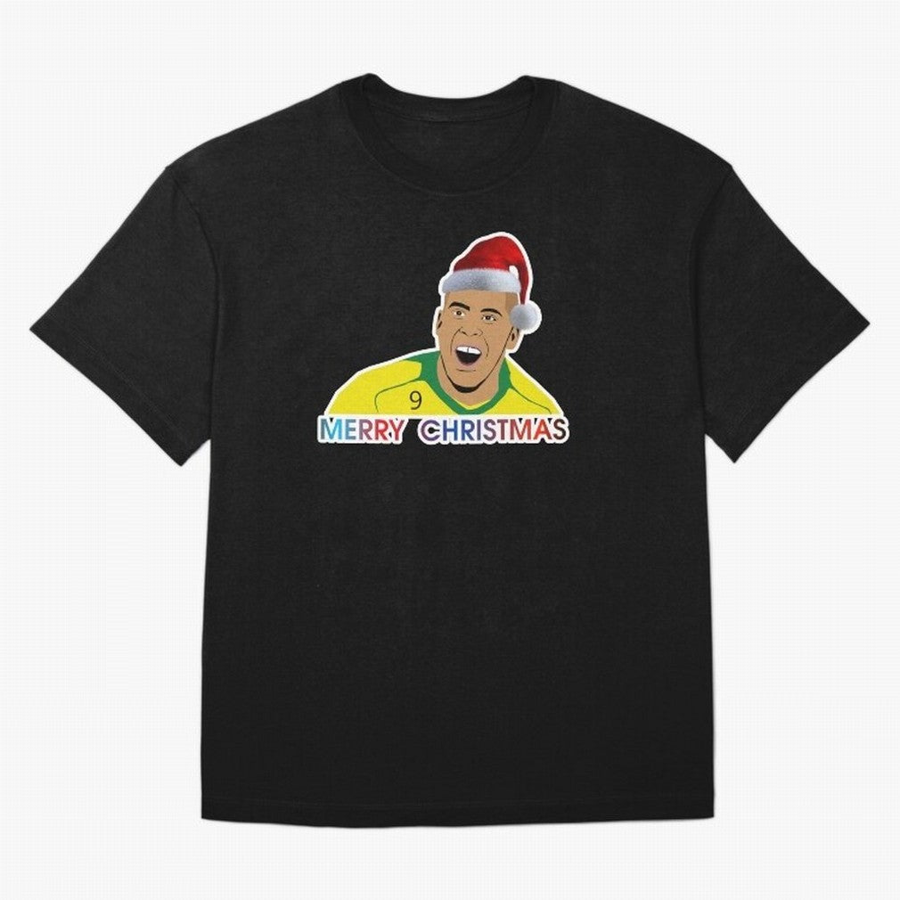 Ronaldo Christmas illustration Oversized T-Shirt Join Supporters Worldwide for FIFA World Cup 2026 Spirit, Driven by Brazil, Portugal and Argentina, CR7 and Messi, Game Day Rituals, Football Legends, Country Pride and the Road to the Final; Perfect