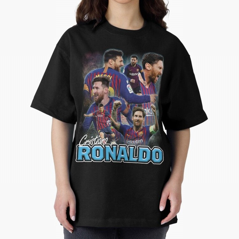 Ronaldo / Messi Pardoy Shirt Oversized T-Shirt Represent the Passion of FIFA World Cup 2026 Group Stage Spirit, Featuring Portugal, Haaland and Mbappe, Football Passion, Legendary Performances, Festival Vibes and Supporter Community; Created for