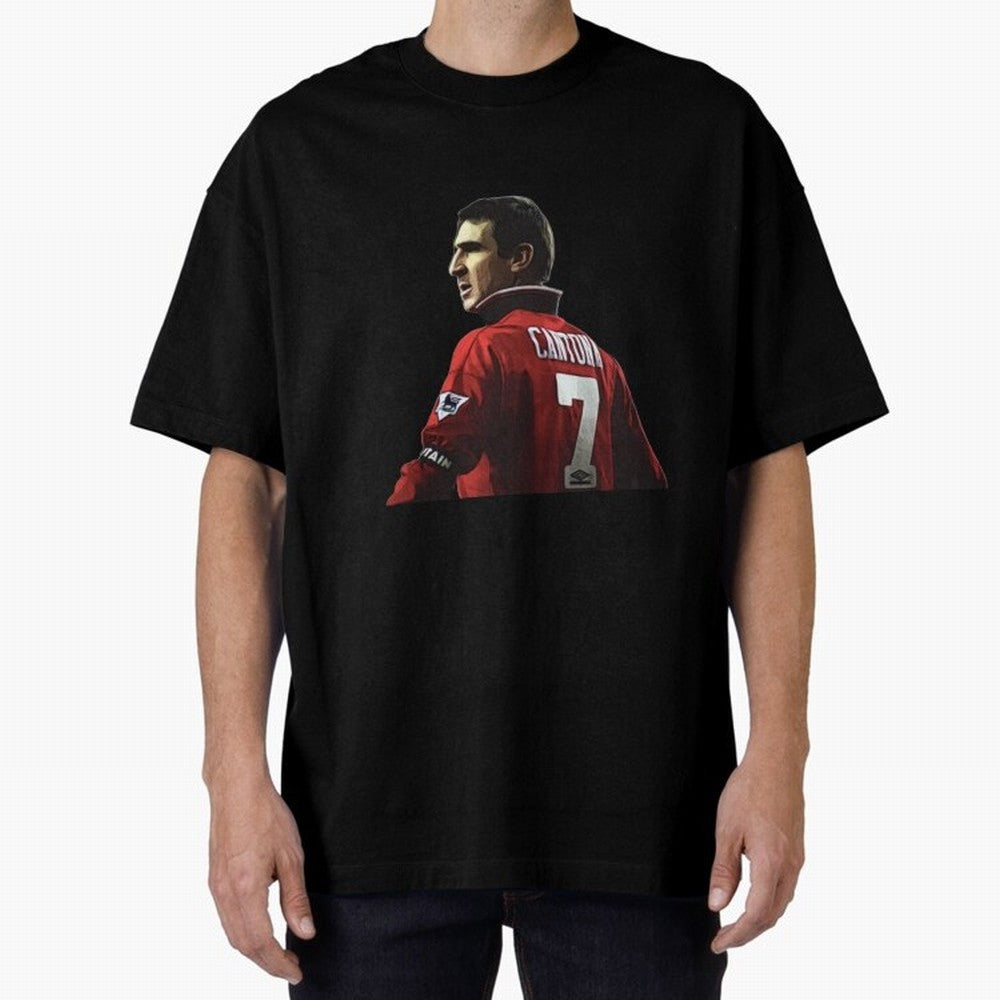 King of Manchester Eric Cantona Oversized T-Shirt Celebrate Unforgettable Nights in Match Day Hype around FIFA World Cup 2026, Haaland, France and Portugal, Classic Soccer Heritage, Championship Pressure, Fan Loyalty and International Pride; Made