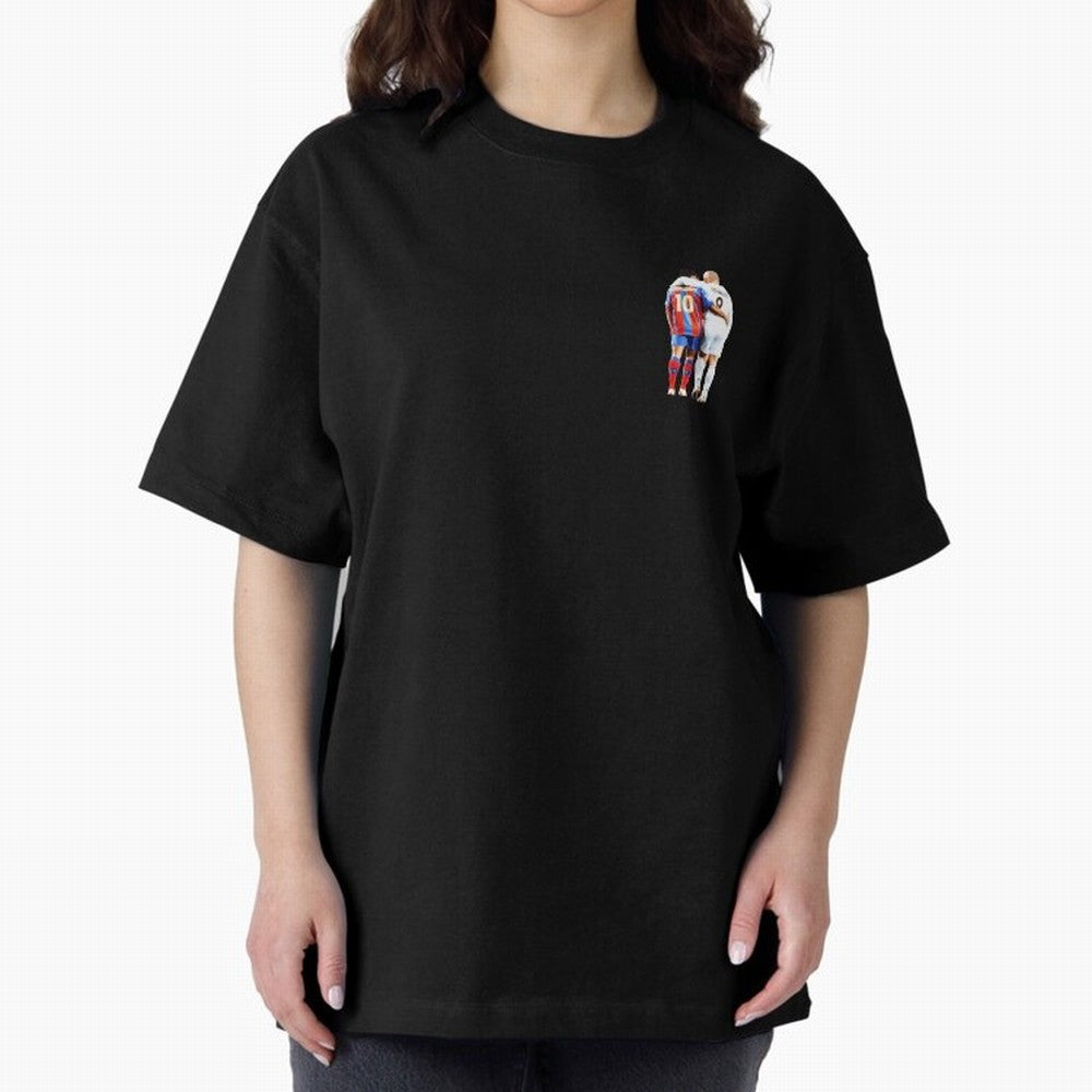 Ronaldinho and R9 Ronaldo Oversized T-Shirt Stand with the FIFA World Cup 2026 Group Stage Journey through Neymar, Haaland and Cristiano Ronaldo Highlights, France and Portugal Pride, Worldwide Fan Energy, Dramatic Goals, Stadium Lights and