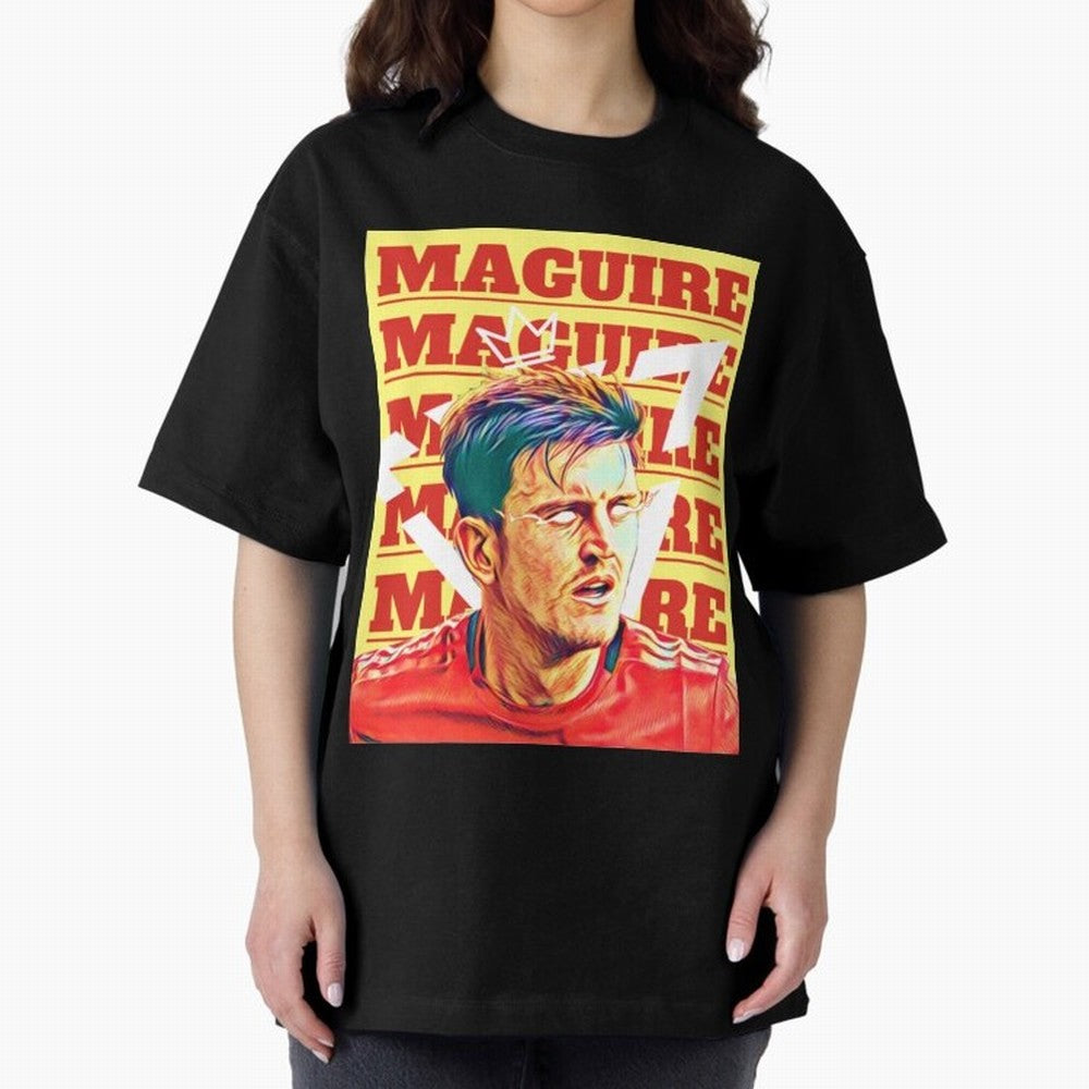 HARRY MAGUIRE, THE CAPTAIN Oversized T-Shirt Remember the FIFA World Cup 2026 USA Canada Mexico Journey through Messi, Neymar and Mbappe Highlights, Argentina, France and Brazil Pride, Supporter Pride, Iconic Celebrations, Legendary Names and