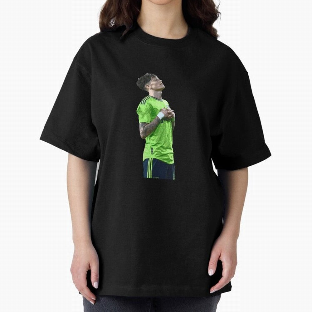 Alejandro Garnacho Oversized T-Shirt Elevate Global Football Passion for FIFA World Cup 2026 Group Stage, Featuring Messi, CR7 and Mbappe, England, Match Day Excitement, Supporter Culture, Golden Goals and Global Football Passion; Perfect for