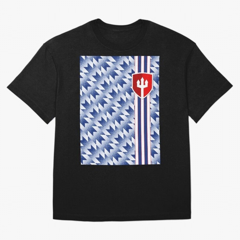 Manchester United 94 Away Jersey Pattern Oversized T-Shirt Remember the FIFA World Cup 2026 Journey through CR7 Highlights, Argentina Pride, Football Passion, Legendary Performances, Festival Vibes and Supporter Community; Made for Collectors Who