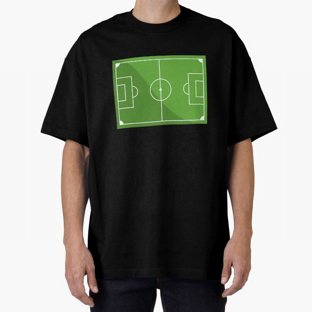 Football Pitch Oversized T-Shirt Get Ready for FIFA World Cup 2026 Group Stage for Fans of Mbappe and Portugal, Bringing Football History, Final Match Energy, Crowd Noise and Once in a Lifetime Moments; Great for Supporters Who Love Legendary