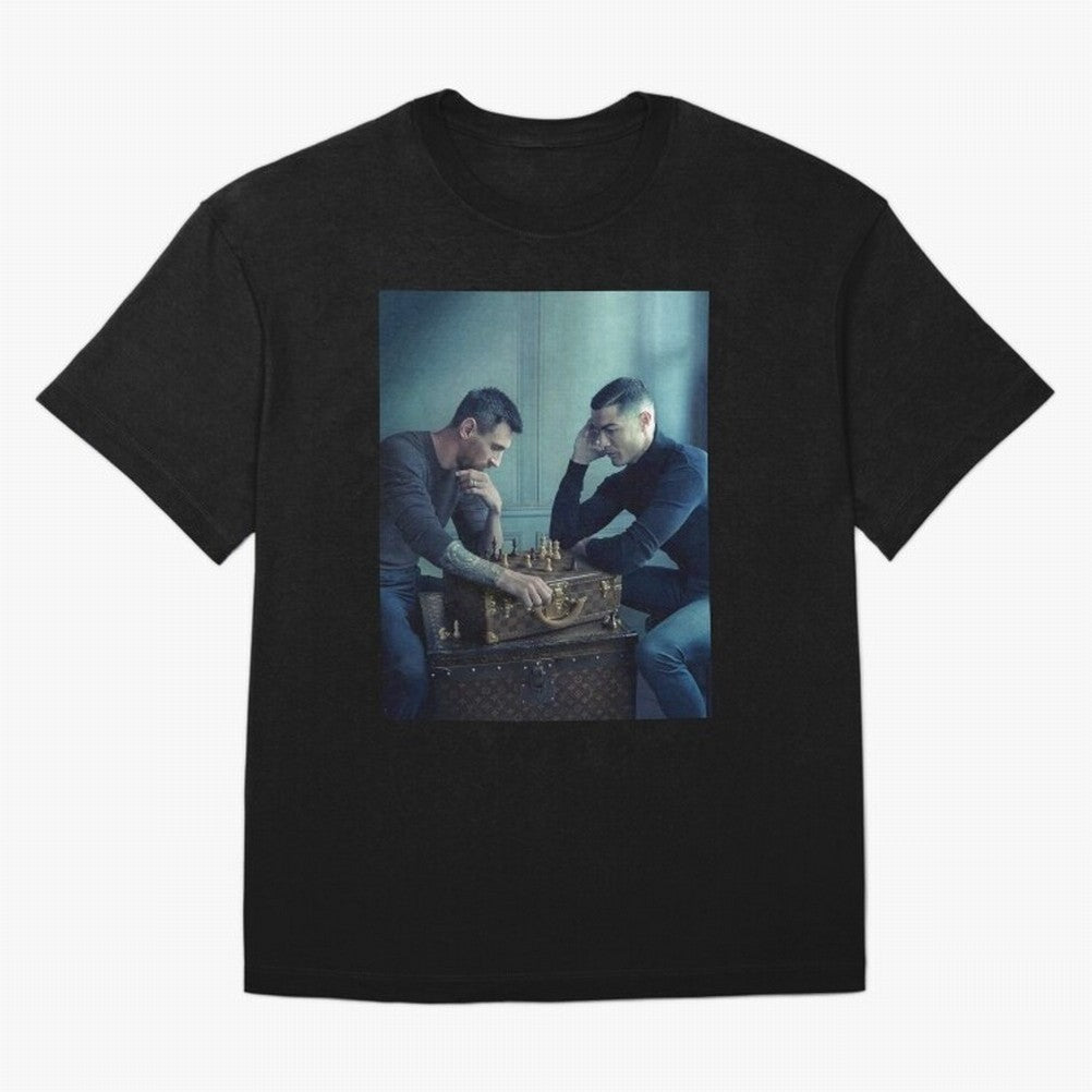 Messi and Ronaldo Chess Shirt, Vintage Lionel Messi Shirt, Lionel Messi Sweatshirt, Messi Hoodie, Retro Messi Hoodie Oversized T-Shirt Carry National Pride through FIFA World Cup 2026 Spirit, Inspired by Portugal, Spain and Germany, Messi, CR7 and