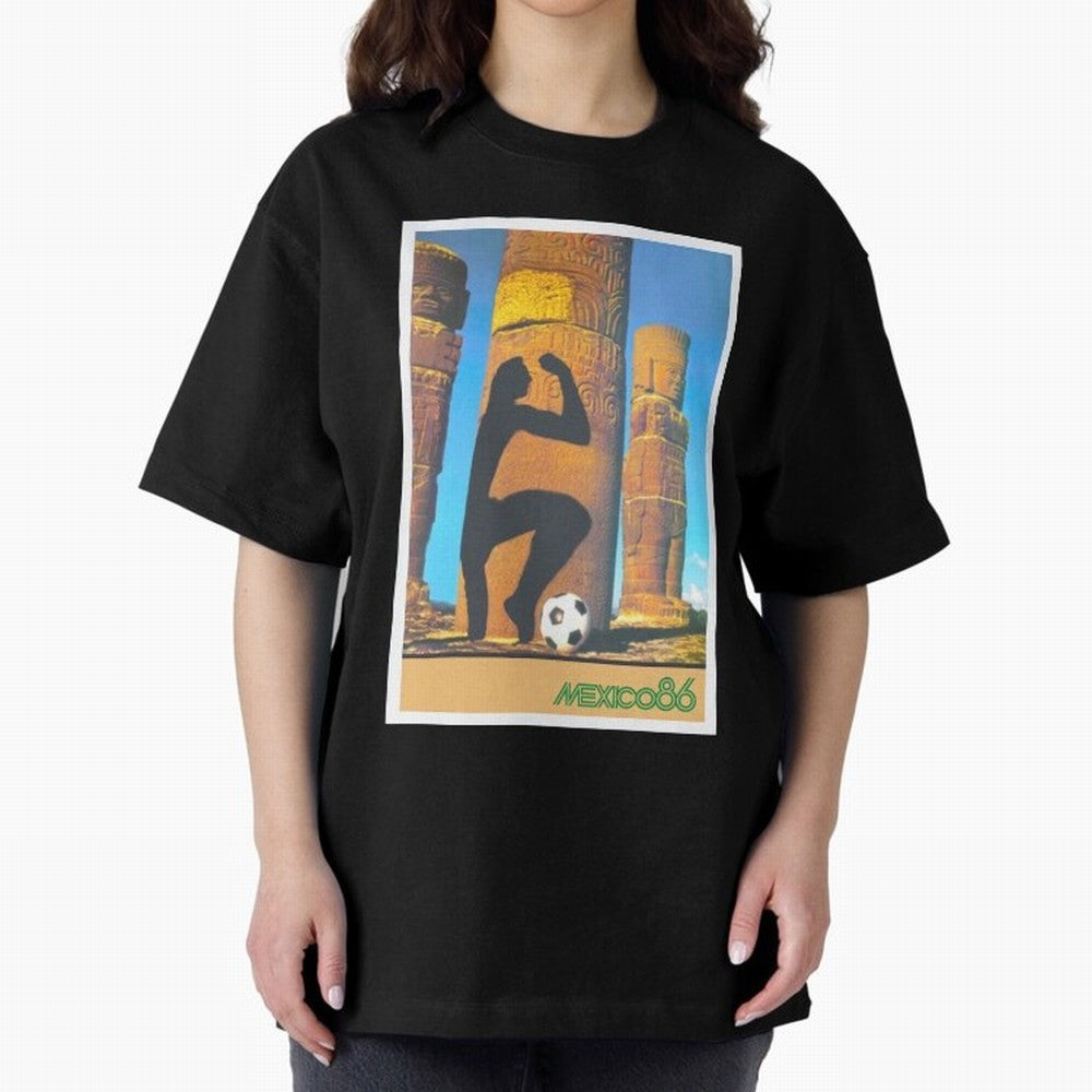 Mexico 86 Oversized T-Shirt Represent Football Lovers during FIFA World Cup 2026 USA Canada Mexico Spirit, Featuring Brazil, Portugal and Argentina, Messi and Cristiano Ronaldo, Worldwide Fan Energy, Dramatic Goals, Stadium Lights and Championship