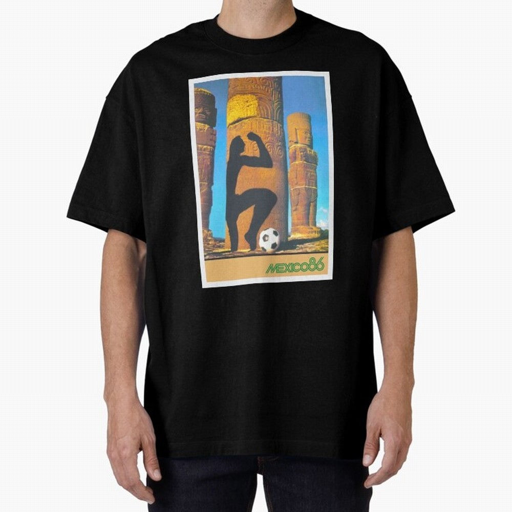 Mexico 86 Oversized T-Shirt Represent Football Lovers during FIFA World Cup 2026 USA Canada Mexico Spirit, Featuring Brazil, Portugal and Argentina, Messi and Cristiano Ronaldo, Worldwide Fan Energy, Dramatic Goals, Stadium Lights and Championship