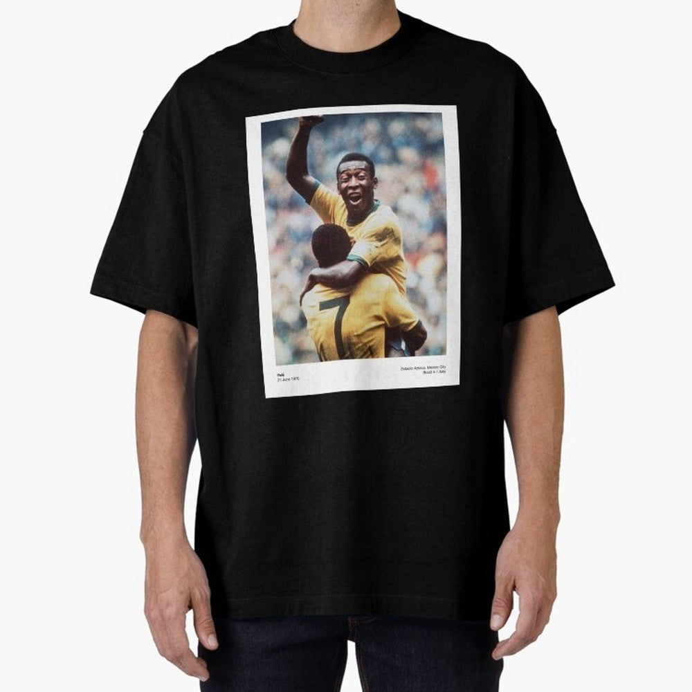 Pele Oversized T-Shirt Show Your Tournament Heart for FIFA World Cup 2026 USA Canada Mexico for Fans of CR7 and Messi and France and Portugal, Bringing Stadium Chants, National Pride, Trophy Dreams and Unforgettable Football Memories; Ideal for