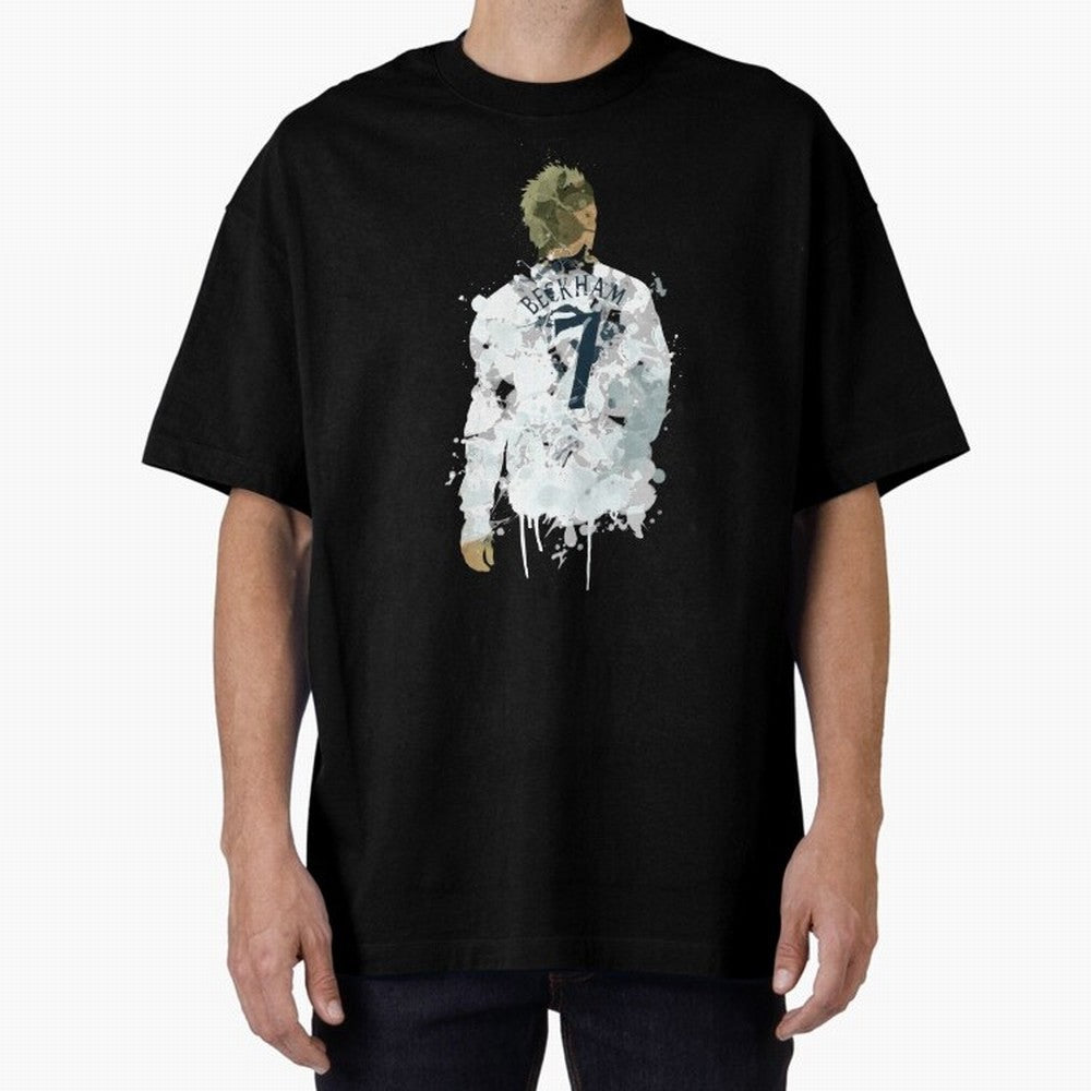 David Beckham England Captain Art Oversized T-Shirt Celebrate the Stars of FIFA World Cup 2026 USA Canada Mexico for Fans of Cristiano Ronaldo, Haaland and CR7 and England, France and Netherlands, Bringing Match Day Excitement, Supporter Culture,