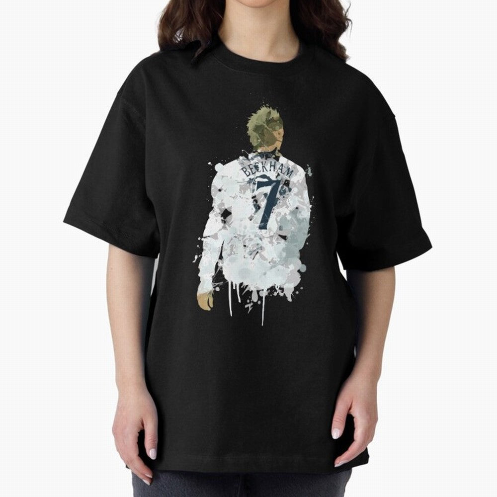 David Beckham England Captain Art Oversized T-Shirt Celebrate the Stars of FIFA World Cup 2026 USA Canada Mexico for Fans of Cristiano Ronaldo, Haaland and CR7 and England, France and Netherlands, Bringing Match Day Excitement, Supporter Culture,