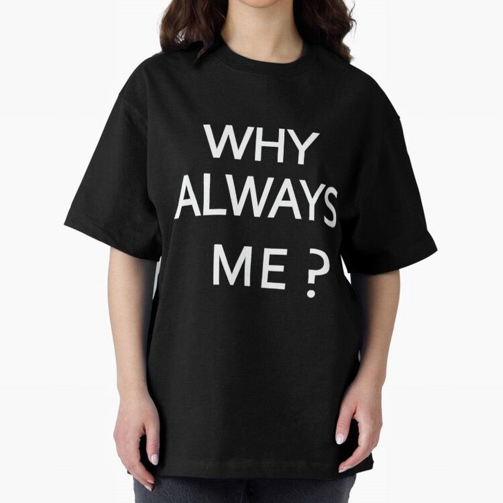 Why Always Me Mario Balotelli - Manchester City Routs United 6-1 Oversized T-Shirt Follow the Road to FIFA World Cup 2026 Spirit, Capturing England, Cristiano Ronaldo, Haaland and CR7, Sports Nostalgia, International Competition, Famous Players and