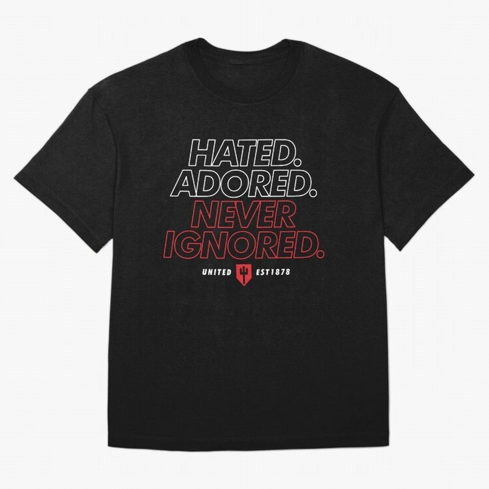 Hated, Adored, Never Ignored - Manchester United! Oversized T-Shirt Back Your Heroes with Global Football Passion for FIFA World Cup 2026, with Cristiano Ronaldo, Haaland and CR7, England, France and Netherlands, Tournament Hype, Historic Matchups,