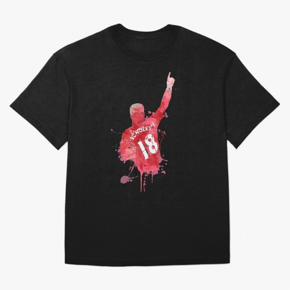 Paul Scholes Manchester United Legend Art Oversized T-Shirt Follow the Final Road of Match Day Hype around FIFA World Cup 2026, Cristiano Ronaldo, Haaland and CR7, Netherlands, Sports Nostalgia, International Competition, Famous Players and