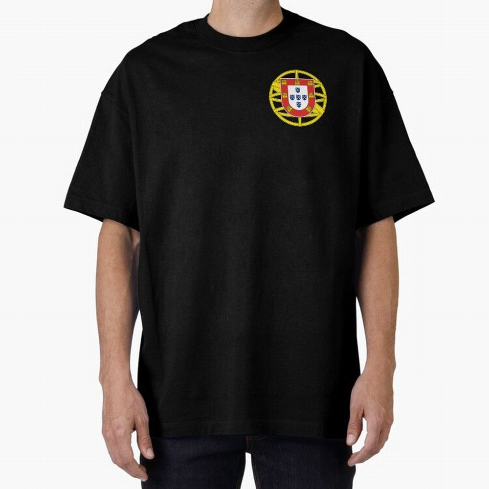 Portugal Coat of Arms Oversized T-Shirt Bring Trophy Dreams to FIFA World Cup 2026 Spirit, Filled with Spain and Netherlands, Cristiano Ronaldo, Classic Soccer Heritage, Championship Pressure, Fan Loyalty and International Pride; Made for