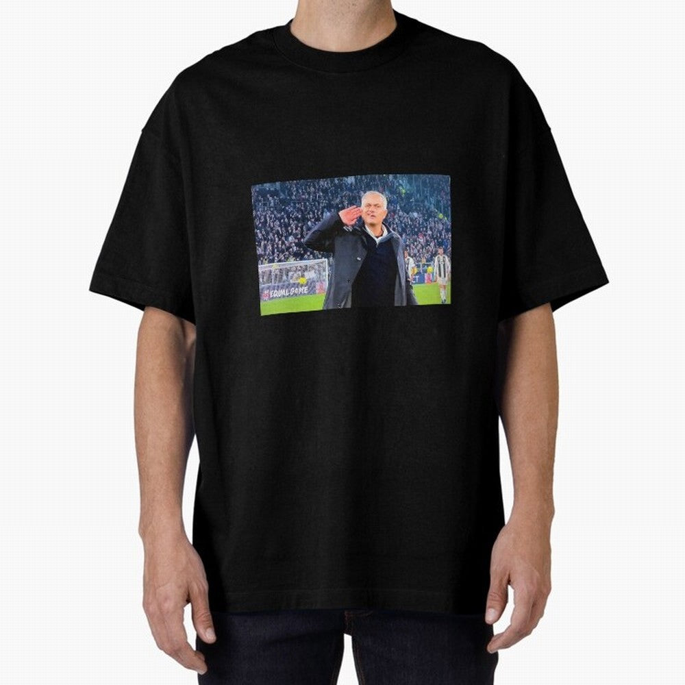 Mourinho VS Juventus Oversized T-Shirt Keep the Match Day Mood of Match Day Hype around FIFA World Cup 2026 Group Stage, Haaland, Portugal, Spain and Germany, Fan Favorite Moments, National Team Passion, Big Match Drama and Soccer History; Created