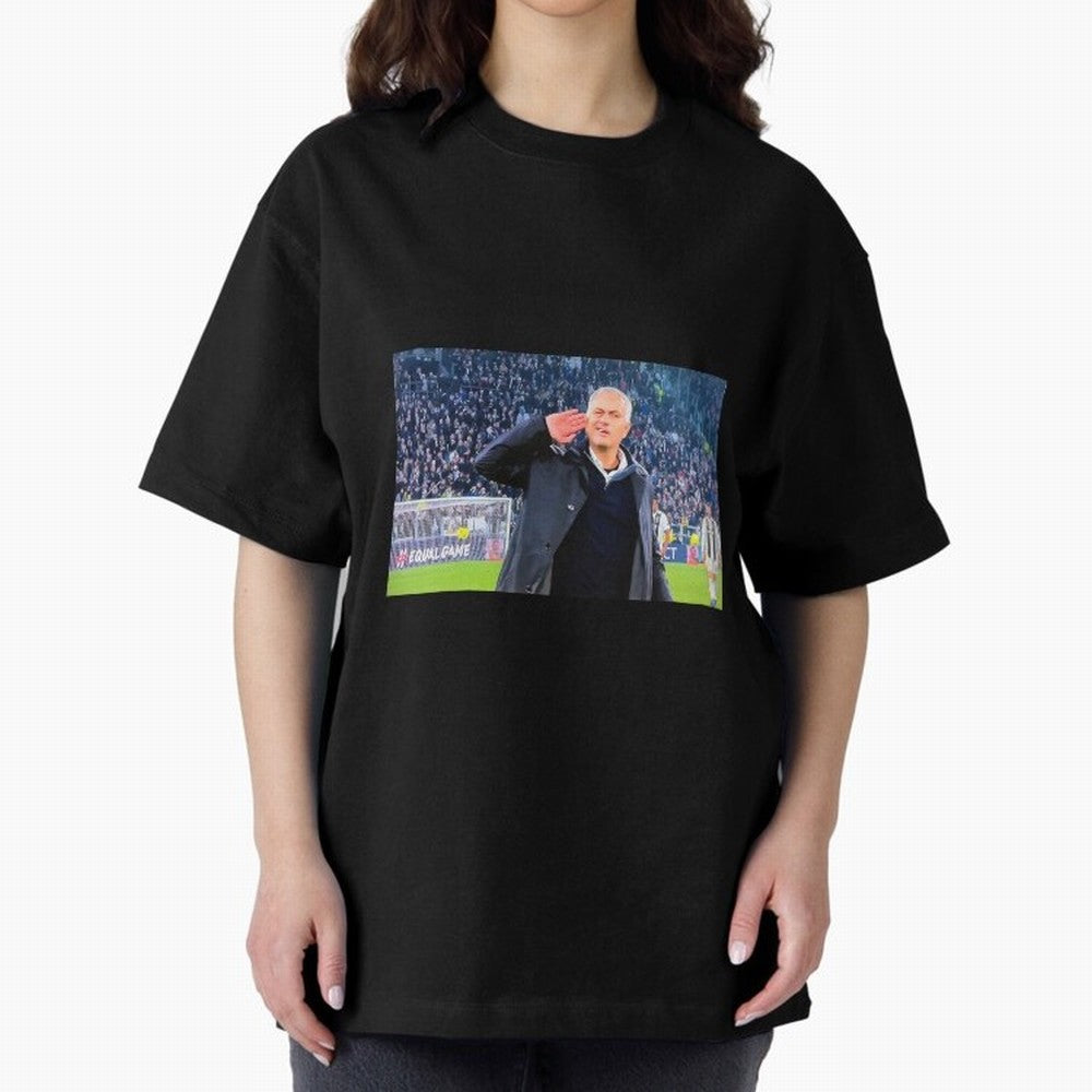 Mourinho VS Juventus Oversized T-Shirt Keep the Match Day Mood of Match Day Hype around FIFA World Cup 2026 Group Stage, Haaland, Portugal, Spain and Germany, Fan Favorite Moments, National Team Passion, Big Match Drama and Soccer History; Created