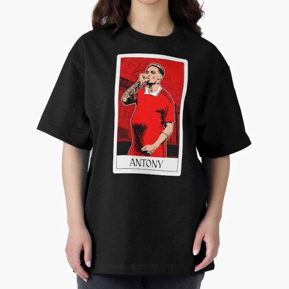 Antony Oversized T-Shirt Back Your Heroes with FIFA World Cup 2026 Group Stage for Fans of Messi and Cristiano Ronaldo and England and Germany, Bringing Vintage Soccer Flavor, Modern Football Stars, National Flags and Final Night Emotion; Ideal for