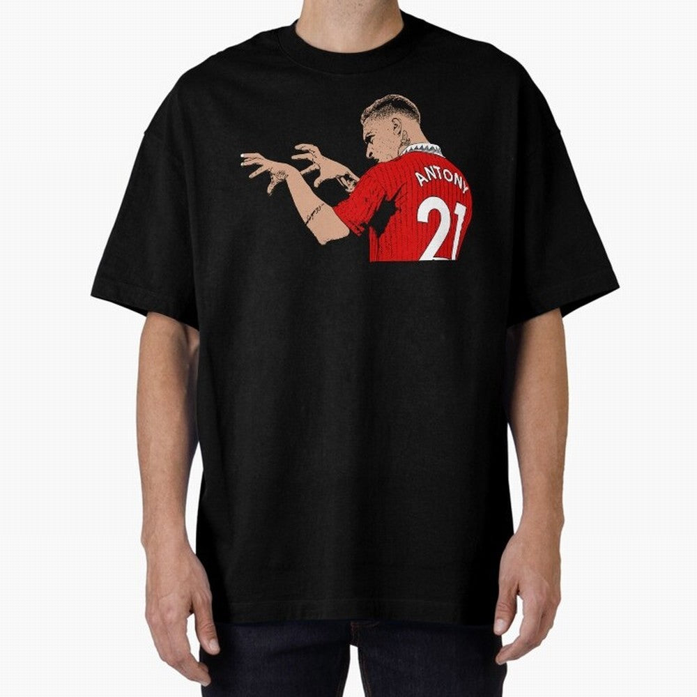 Antony Oversized T-Shirt Support FIFA World Cup 2026 Group Stage Centered on Haaland and Mbappe, Spain and Netherlands Energy, Football Festival Excitement, Trophy Ambitions, Country Rivalries and Star Player Buzz; Ideal for Football Dads, Football