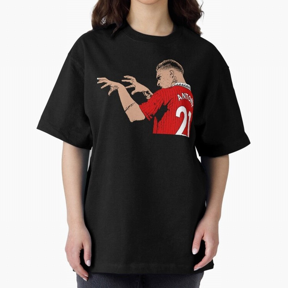 Antony Oversized T-Shirt Support FIFA World Cup 2026 Group Stage Centered on Haaland and Mbappe, Spain and Netherlands Energy, Football Festival Excitement, Trophy Ambitions, Country Rivalries and Star Player Buzz; Ideal for Football Dads, Football