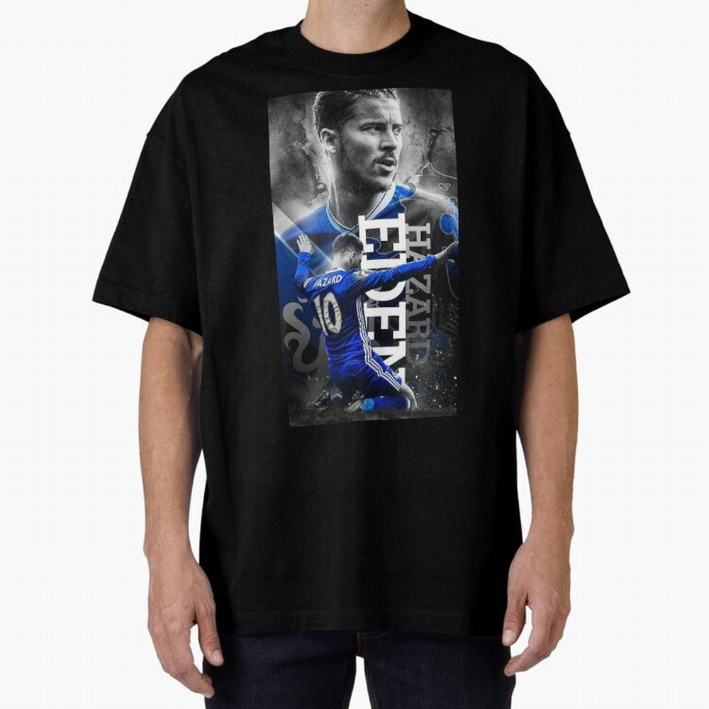 Eden Hazard Oversized T-Shirt Show Fan Pride Across FIFA World Cup 2026 Group Stage Centered on Mbappe and Neymar, Netherlands Energy, Championship Spirit, Famous Goals, Roaring Crowds and International Football Unity; Ideal for Fans Who Follow