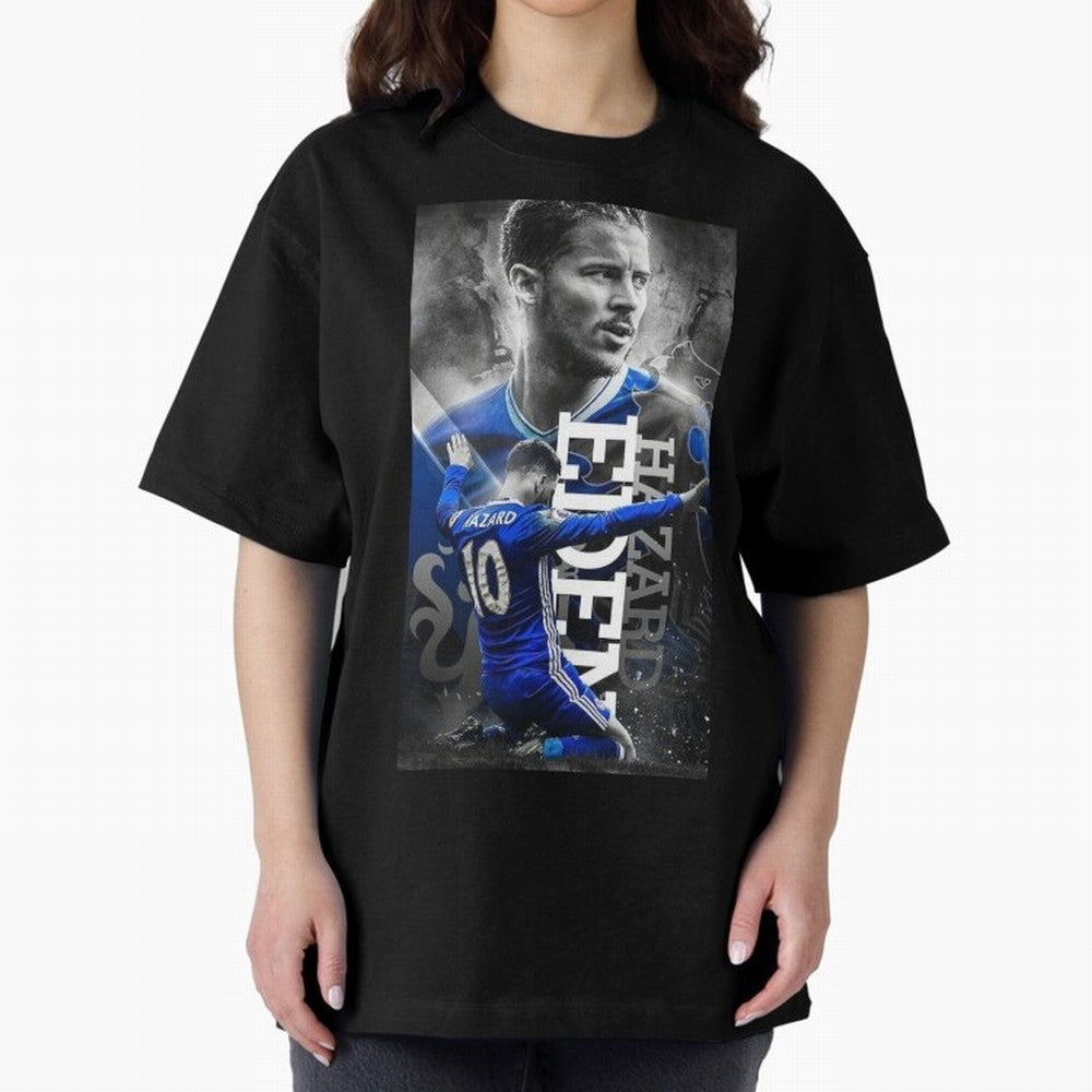 Eden Hazard Oversized T-Shirt Show Fan Pride Across FIFA World Cup 2026 Group Stage Centered on Mbappe and Neymar, Netherlands Energy, Championship Spirit, Famous Goals, Roaring Crowds and International Football Unity; Ideal for Fans Who Follow