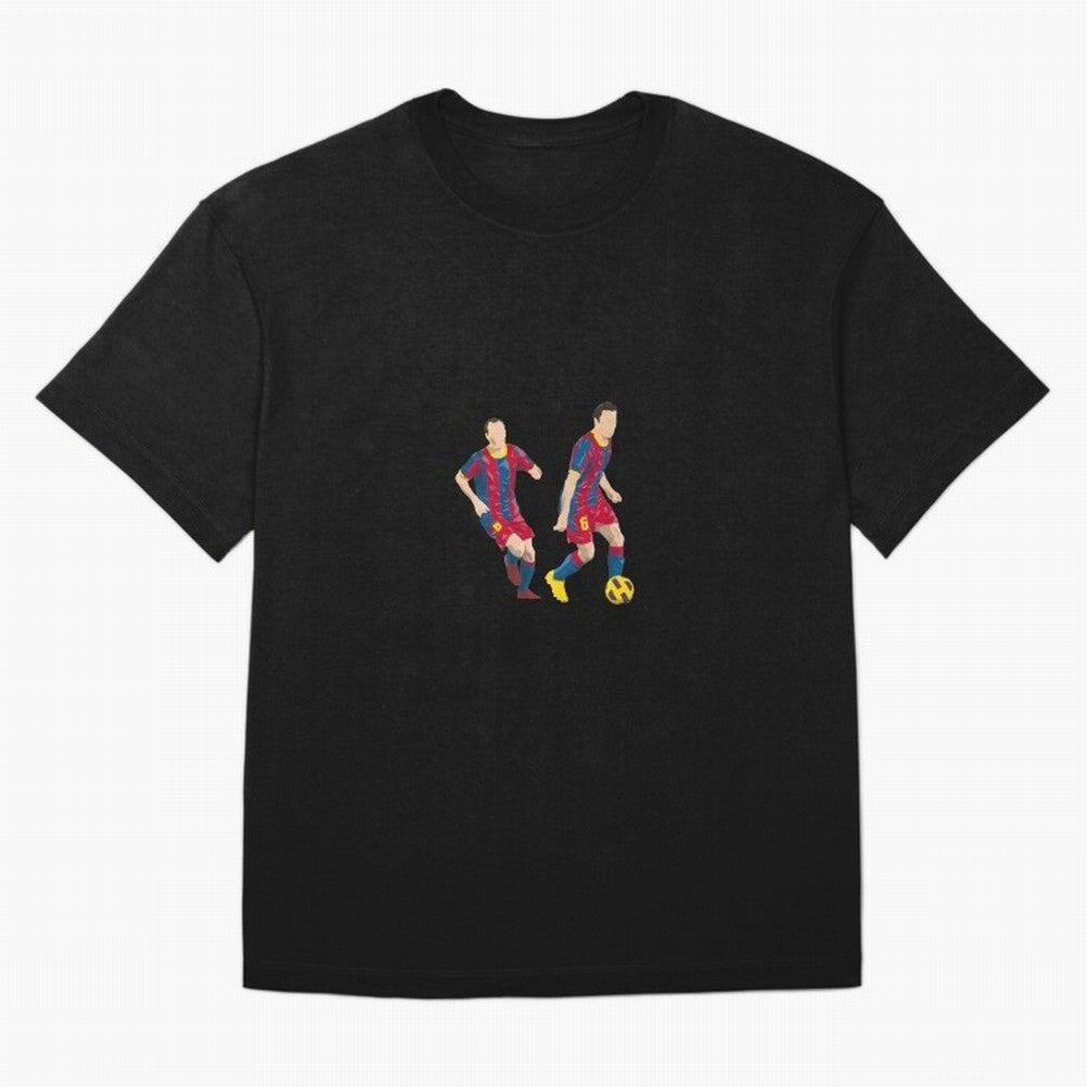 Andres Iniesta and Xavi Minimalist Oversized T-Shirt Celebrate the Stars of FIFA World Cup 2026 Group Stage Spirit, Filled with Brazil, Portugal and Argentina, Messi, Neymar and Mbappe, Tournament Hype, Historic Matchups, Family Viewing Parties and