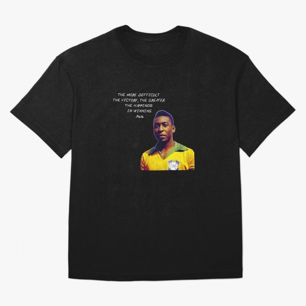 Pele Quote Oversized T-Shirt Unlock the FIFA World Cup 2026 USA Canada Mexico Journey through Mbappe and Neymar Highlights, Brazil Pride, Game Day Rituals, Football Legends, Country Pride and the Road to the Final; Great for Watch Parties, Sports
