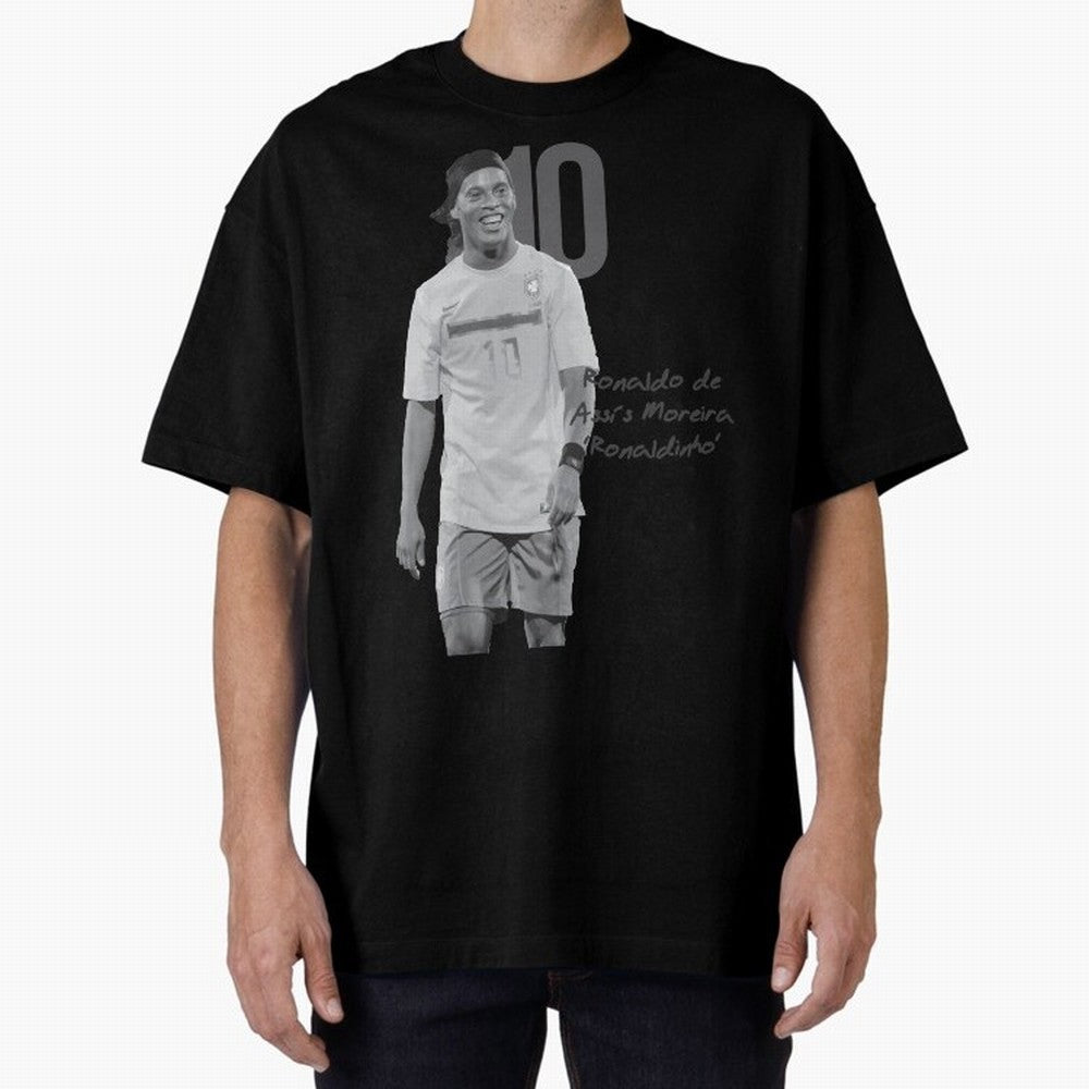 Ronaldo de Assis Moreira Ronaldinho Oversized T-Shirt Experience Global Football Passion for FIFA World Cup 2026 USA Canada Mexico, Filled with CR7 and Messi, Germany, Football Festival Excitement, Trophy Ambitions, Country Rivalries and Star