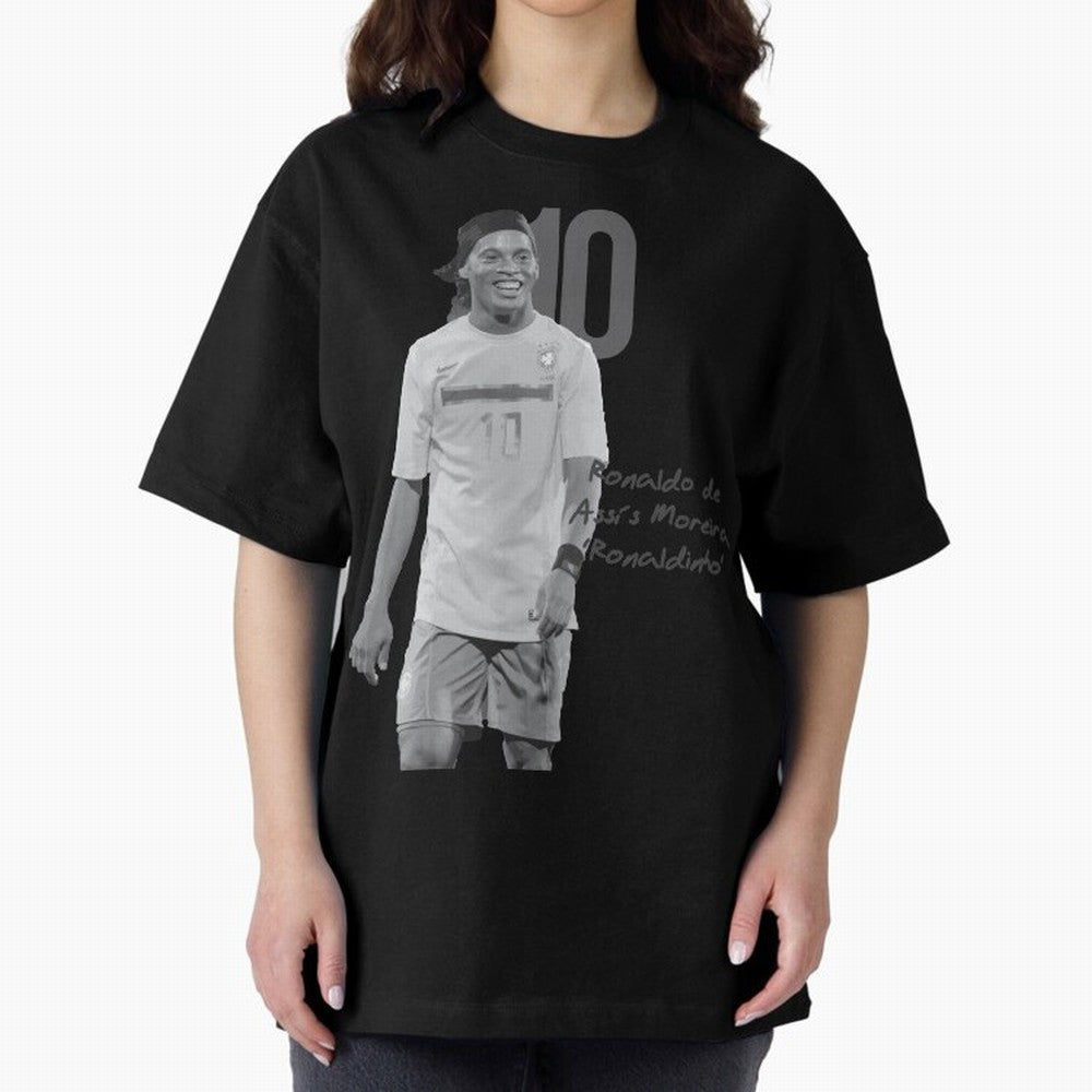 Ronaldo de Assis Moreira Ronaldinho Oversized T-Shirt Experience Global Football Passion for FIFA World Cup 2026 USA Canada Mexico, Filled with CR7 and Messi, Germany, Football Festival Excitement, Trophy Ambitions, Country Rivalries and Star
